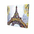 Fondo 32 x 32 in. Abstract Paint Splash Eiffel Tower-Print on Canvas FO2789396